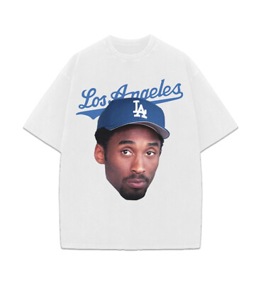Kobe Bryant LA Dodgers Blue Cap Vintage Style Graphic Design T Shirt $23.95