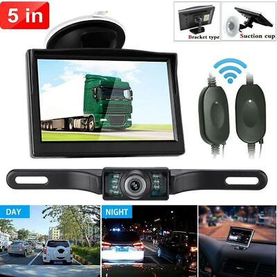 Backup Camera Wireless Car Rear View HD Parking System Night Vision 5quot; Monitor $32.62