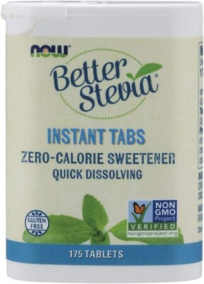 NOW Foods Better Stevia Instant Tabs Zero Calorie Sweetener 175 Tablets. $9.92