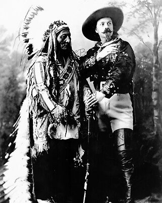 Sitting Bull and Buffalo Bill 8x10 Photo Reprint $9.95