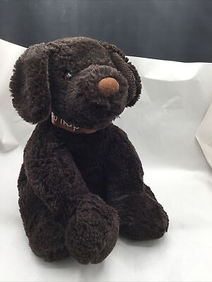 Brookstone N.A.P. Brown Puppy Dog Plush Stuffed Animal sitting chocolate lab 10â€� $16.99