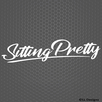 Sitting Pretty JDM Style Car Show Truck Bagged Vinyl Decal Choose Color Size $5.95