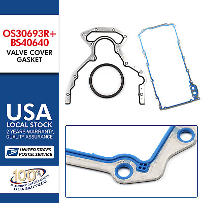 Kit Engine Rear Main Seal amp; Oil Pan Gasket For CHEVY GMC 4.8 5.3 6.0 6.2L US $36.99
