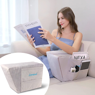 Adult Reading Foam Bed Wedge Pillow Arm Support Pillow for Sitting up Gray $34.54