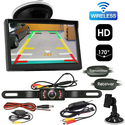 5quot; Backup Camera Wireless Car Rear View HD Parking System Night VisionMonitor $25.89