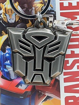 Transformers Autobots Logo Pewter Keychain Silver Hasbro $7.75