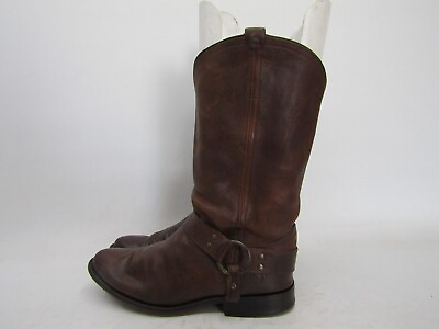 FRYE Womens Size 9 M Brown Leather Harness Cowboy Western Boots $81.69
