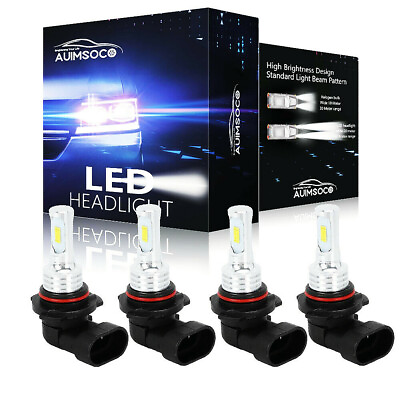 Xenon White LED Headlights Bulbs Kit for Chevy Silverado 1500 2500 HD 1999 2006 $23.98