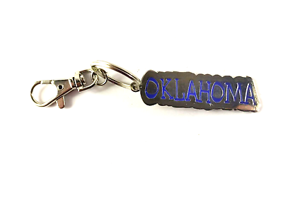 Oklahoma Keychain Silver Tone 4 1 2quot; Long $8.09