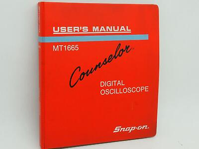 Vintage SNAP ON COUNSELOR DIGITAL OSCILLOSCOPE MT1665 USER MANUAL $64.99