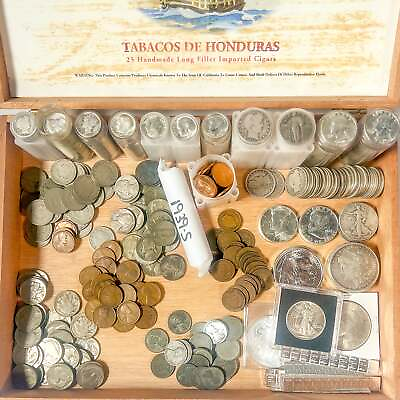 Cigar Box Mixed U.S. Coin Lot Vintage LIQUIDATION SALE $36.99