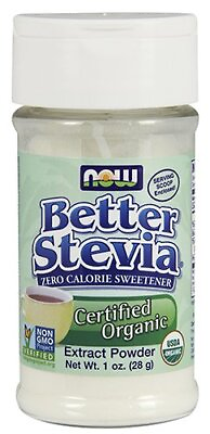 NOW Foods Better Stevia Organic Zero Calorie Powdered Sweetener 1 oz $11.98