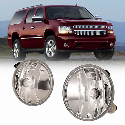 For 2007 2022 Chevy Fog lights Chrome Clear Front Bumper Driving Lamps Pairs $21.99