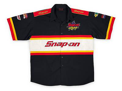 Vintage Snap on Racing Shirt 90s Pit Crew Button Up Motorsports STAINED R01 $59.99